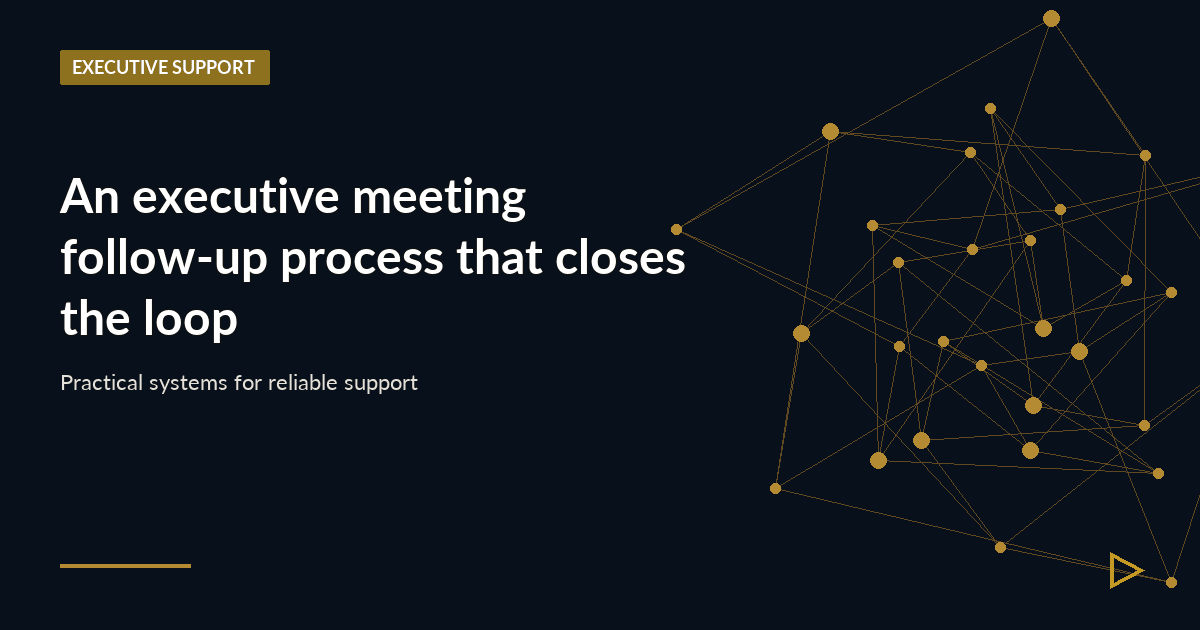 Illustration for An executive meeting follow-up process that closes the loop