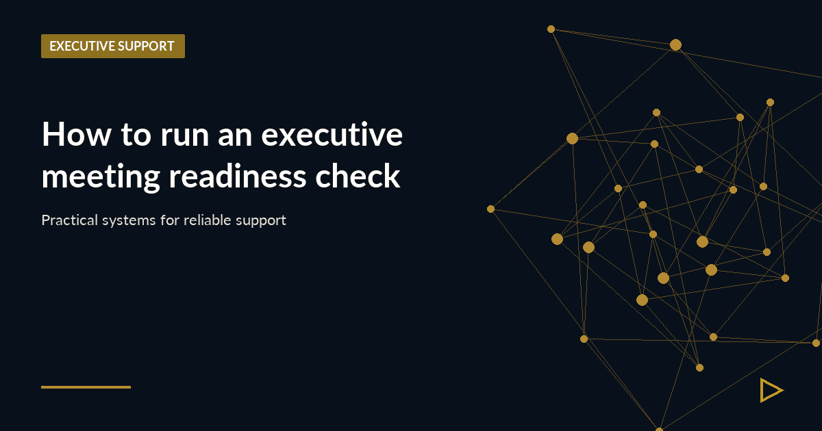 Illustration for How to run an executive meeting readiness check