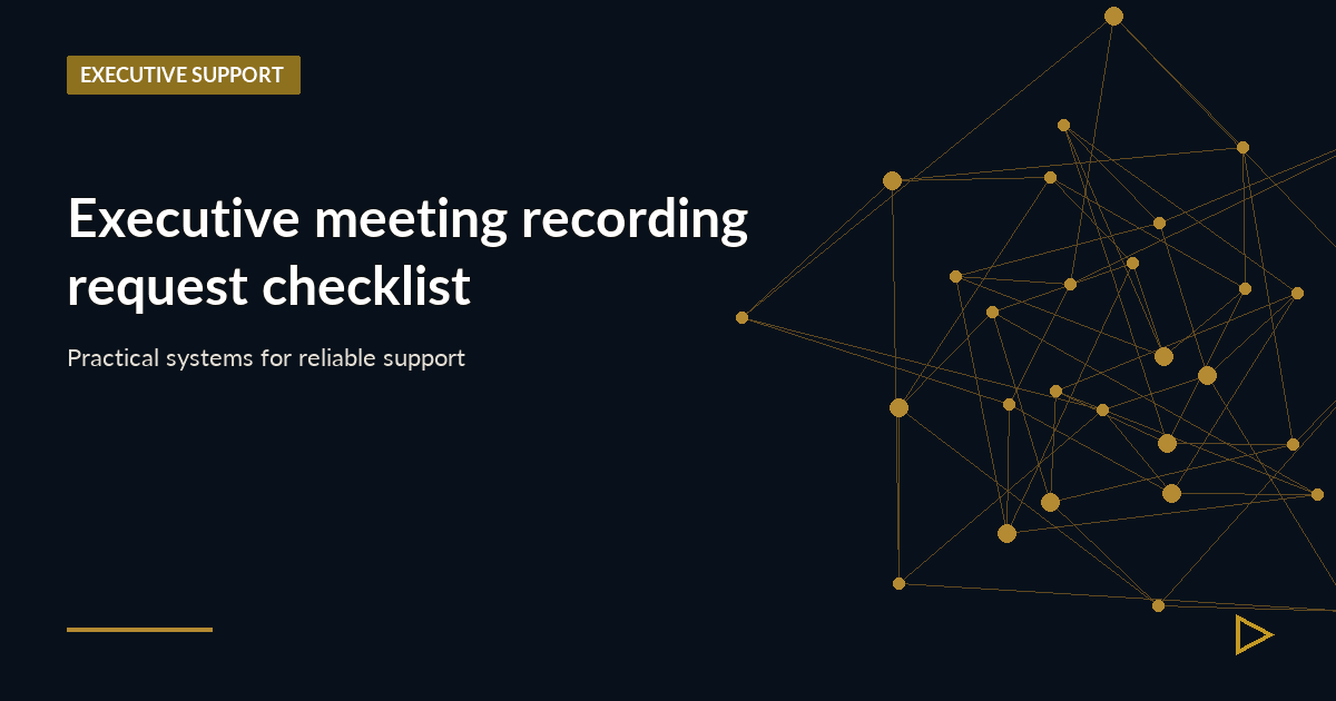 Illustration for Executive meeting recording request checklist