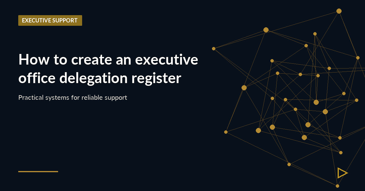 Illustration for How to create an executive office delegation register