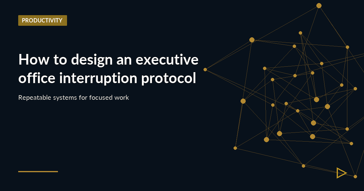 Illustration for How to design an executive office interruption protocol