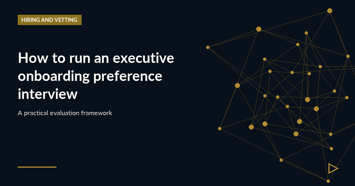 Illustration for How to run an executive onboarding preference interview