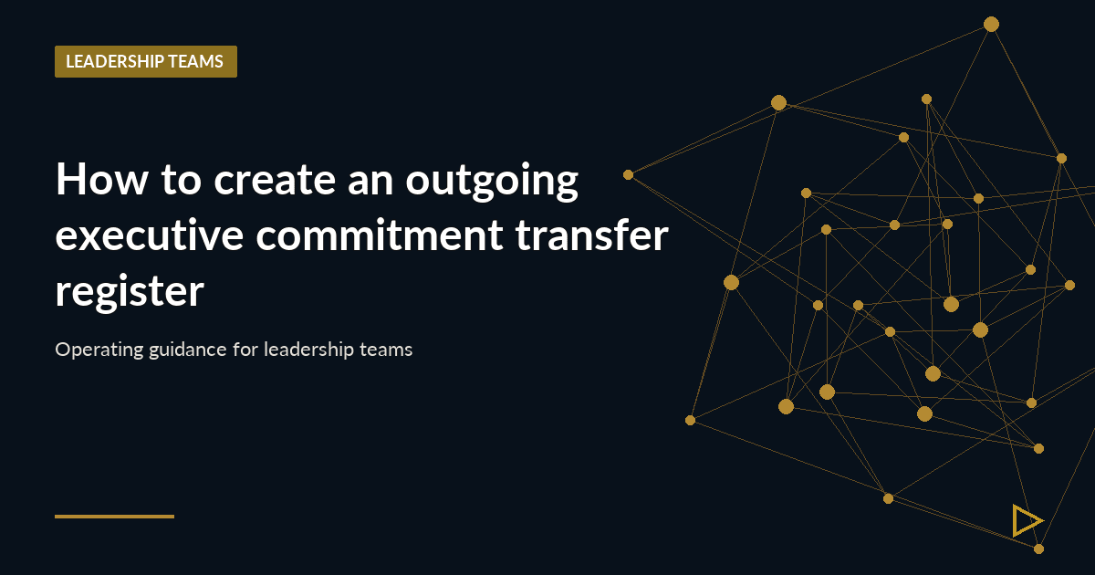 Illustration for How to create an outgoing executive commitment transfer register