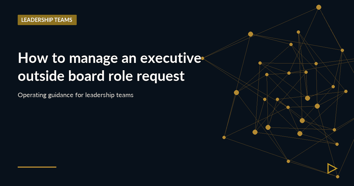 Illustration for How to manage an executive outside board role request