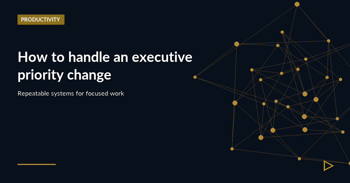 Illustration for How to handle an executive priority change