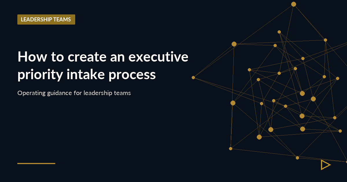 Illustration for How to create an executive priority intake process