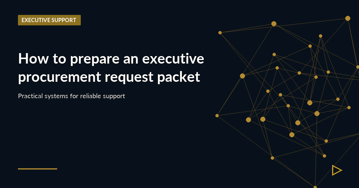 Illustration for How to prepare an executive procurement request packet