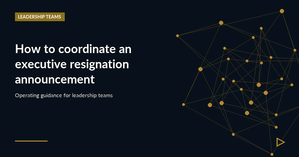 Illustration for How to coordinate an executive resignation announcement