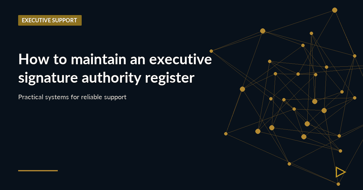 Illustration for How to maintain an executive signature authority register