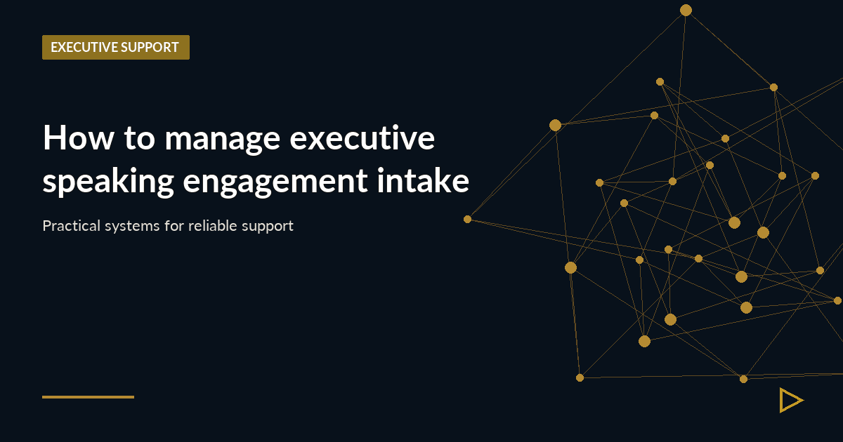 Illustration for How to manage executive speaking engagement intake
