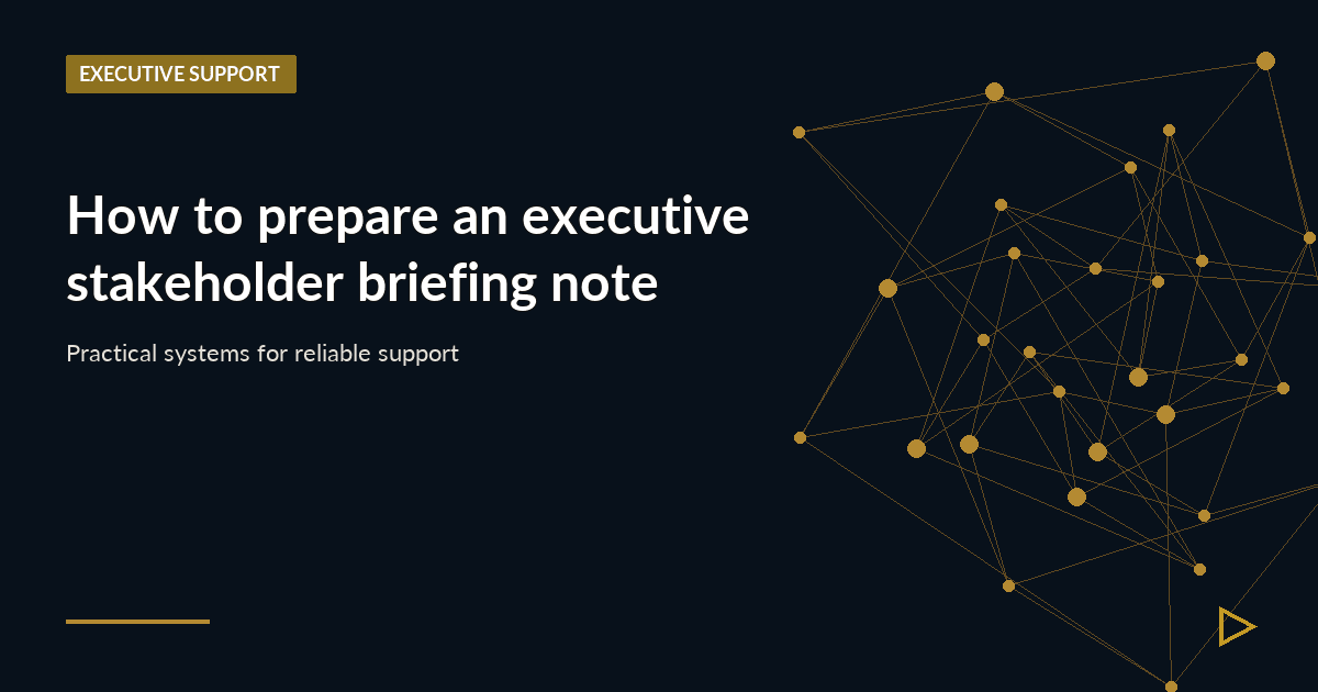 Illustration for How to prepare an executive stakeholder briefing note