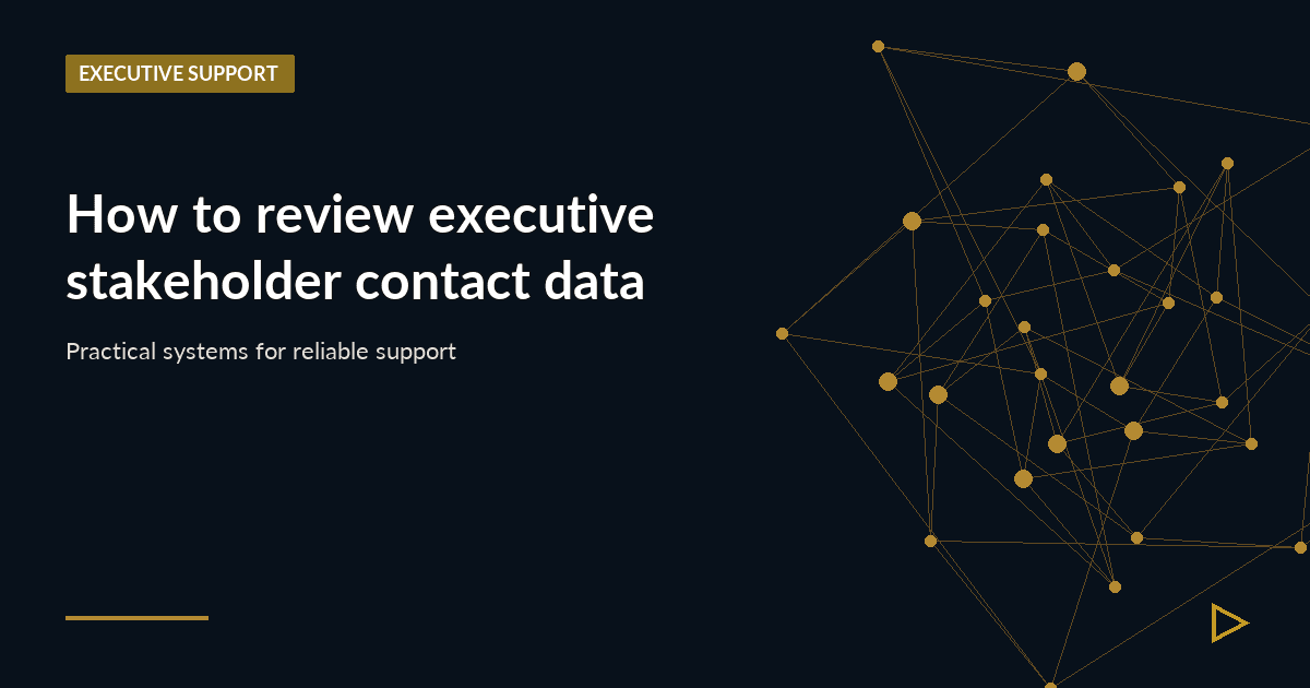 Illustration for How to review executive stakeholder contact data