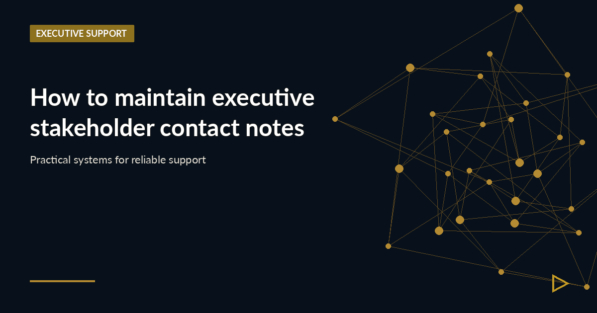 Illustration for How to maintain executive stakeholder contact notes
