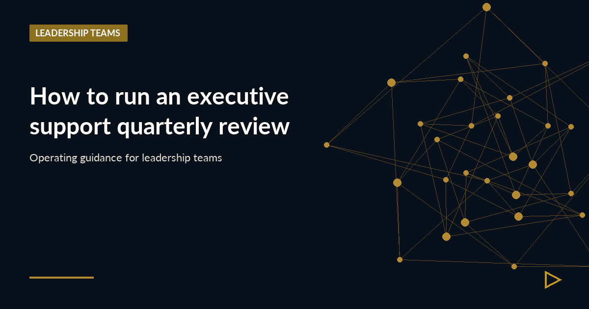 Illustration for How to run an executive support quarterly review