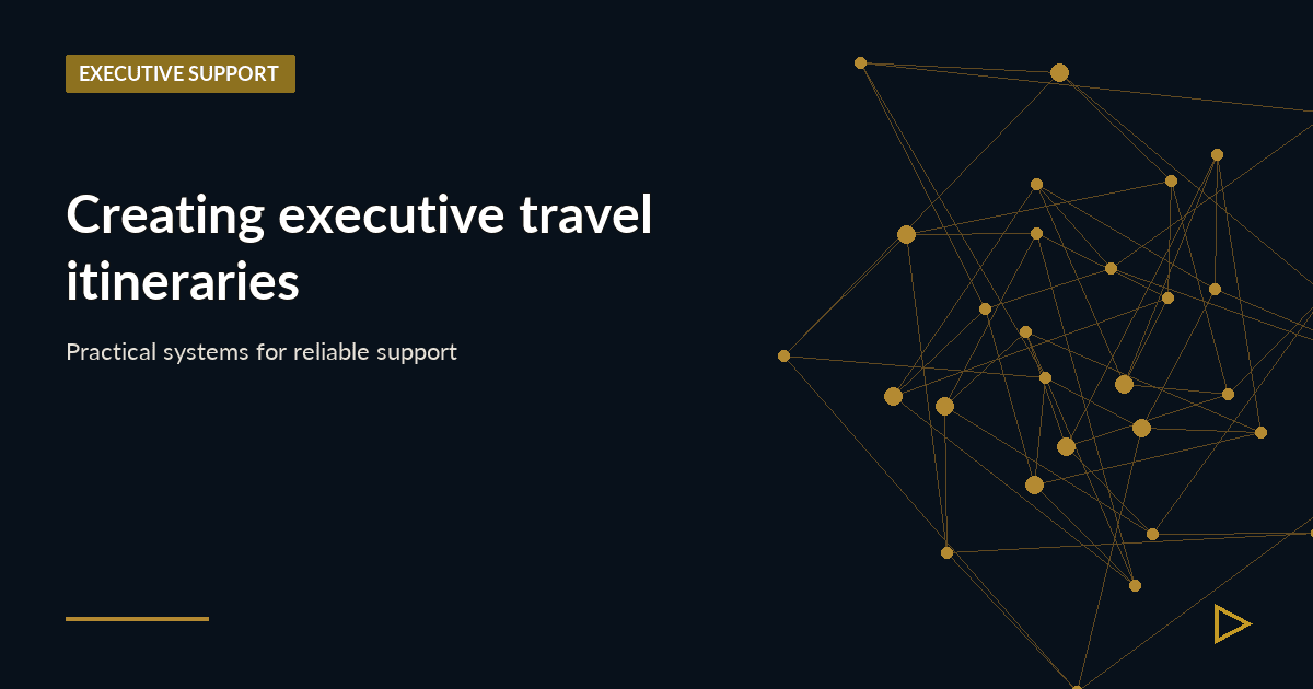 Illustration for Creating executive travel itineraries