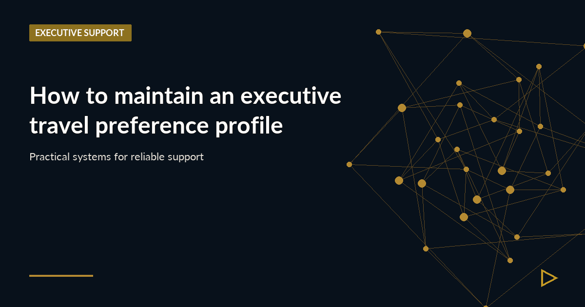 Illustration for How to maintain an executive travel preference profile