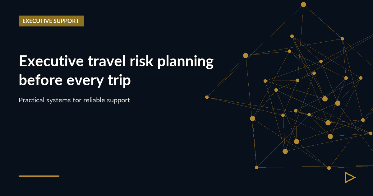 Illustration for Executive travel risk planning before every trip