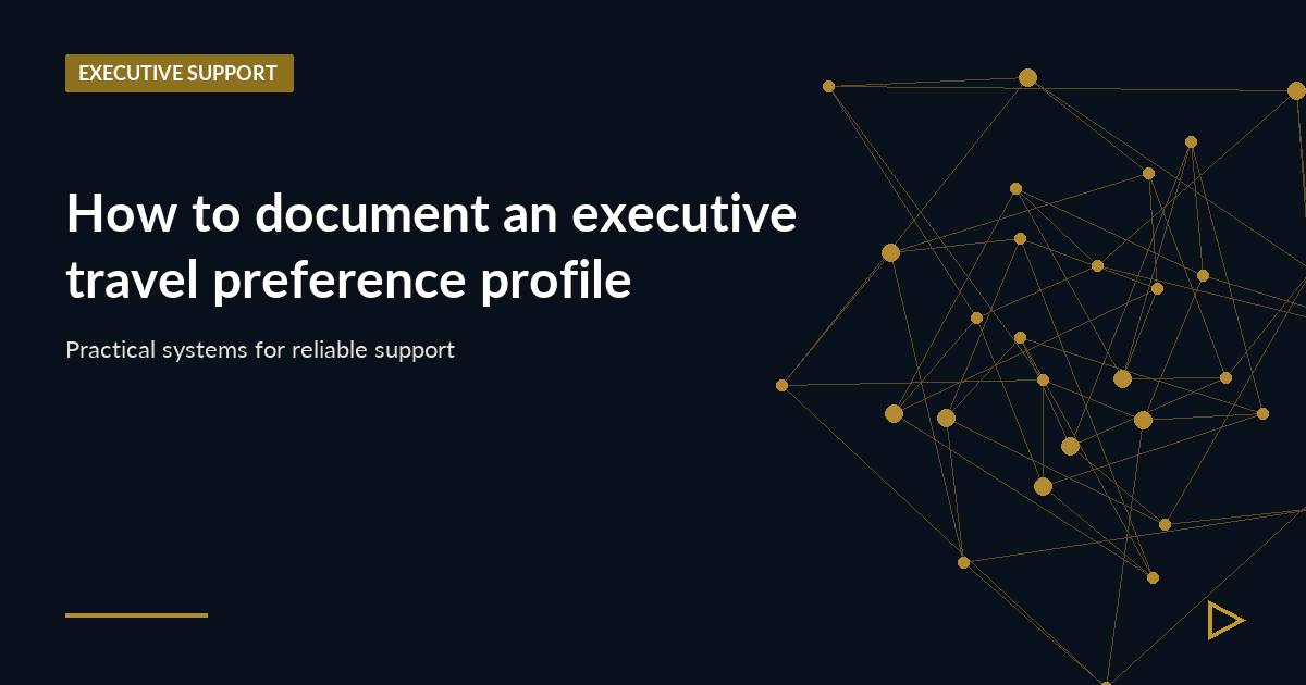Illustration for How to document an executive travel preference profile