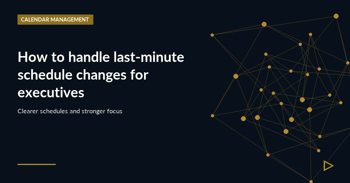 Illustration for How to handle last-minute schedule changes for executives