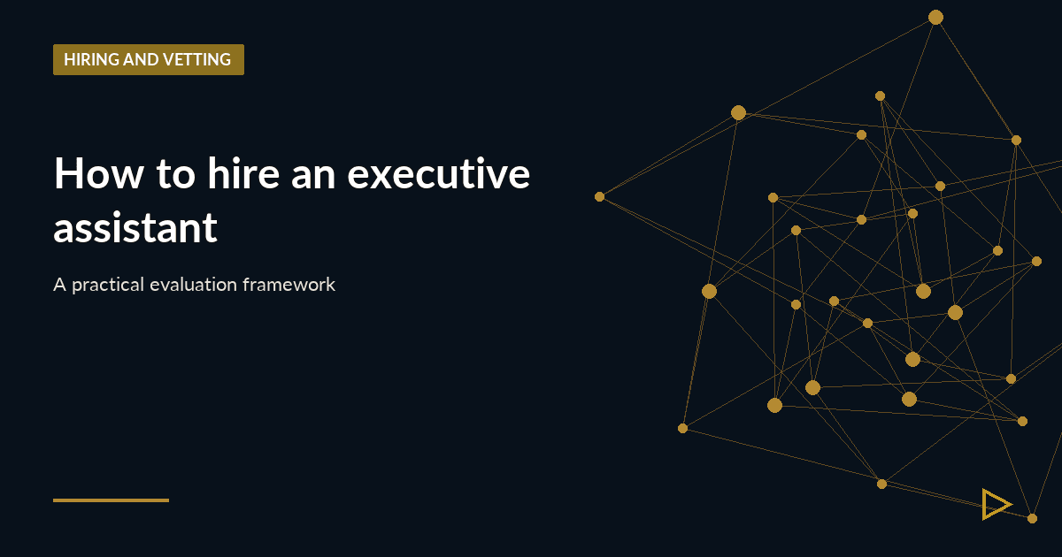 Illustration for How to hire an executive assistant