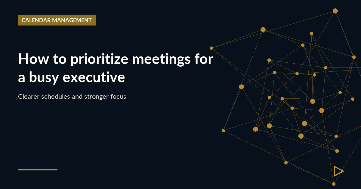 Illustration for How to prioritize meetings for a busy executive