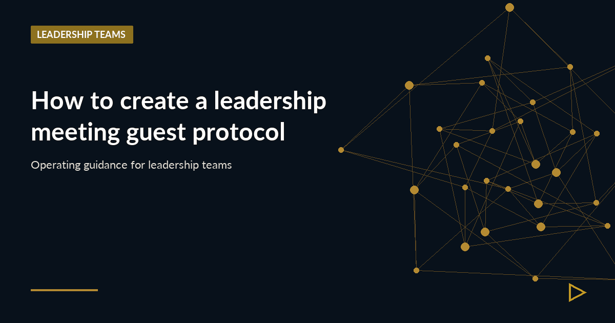 Illustration for How to create a leadership meeting guest protocol