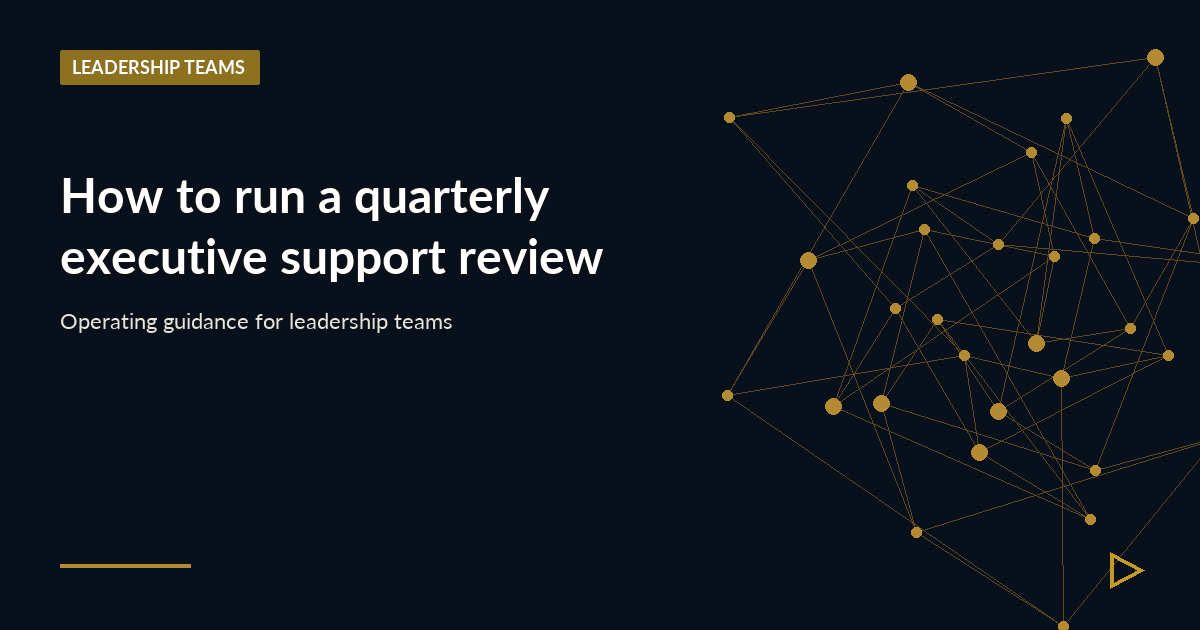 Illustration for How to run a quarterly executive support review