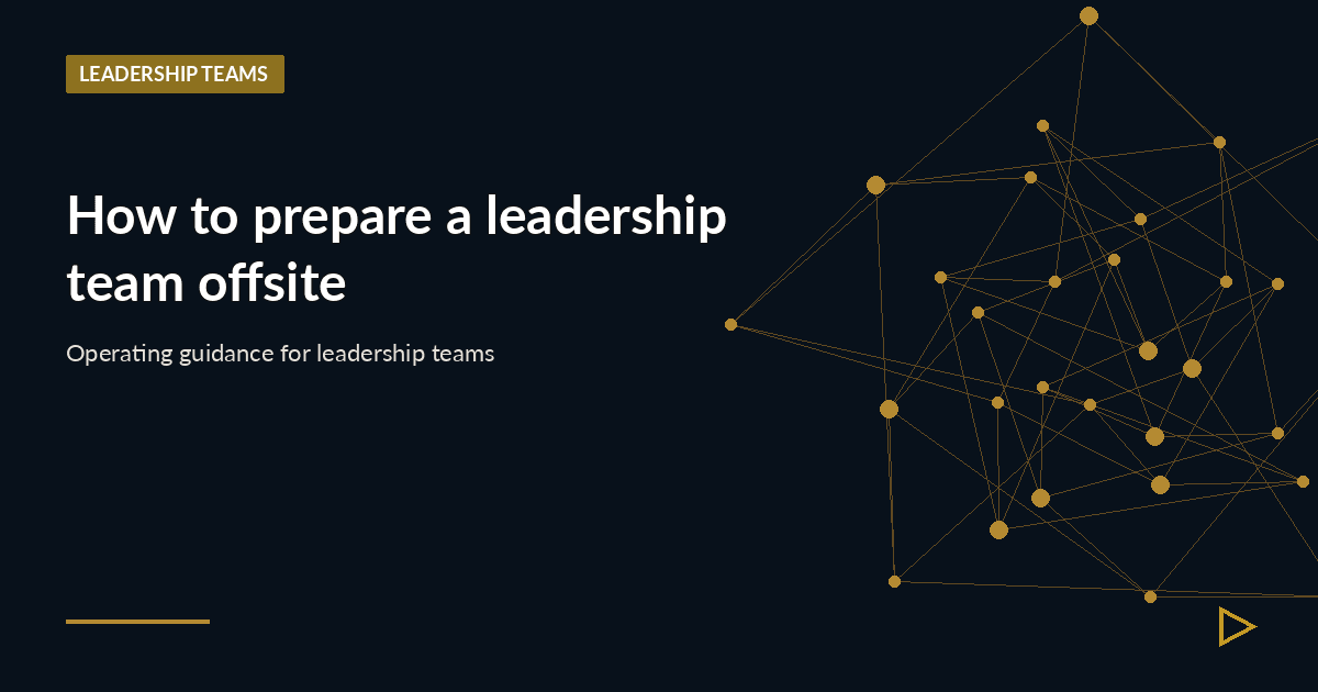 Illustration for How to prepare a leadership team offsite