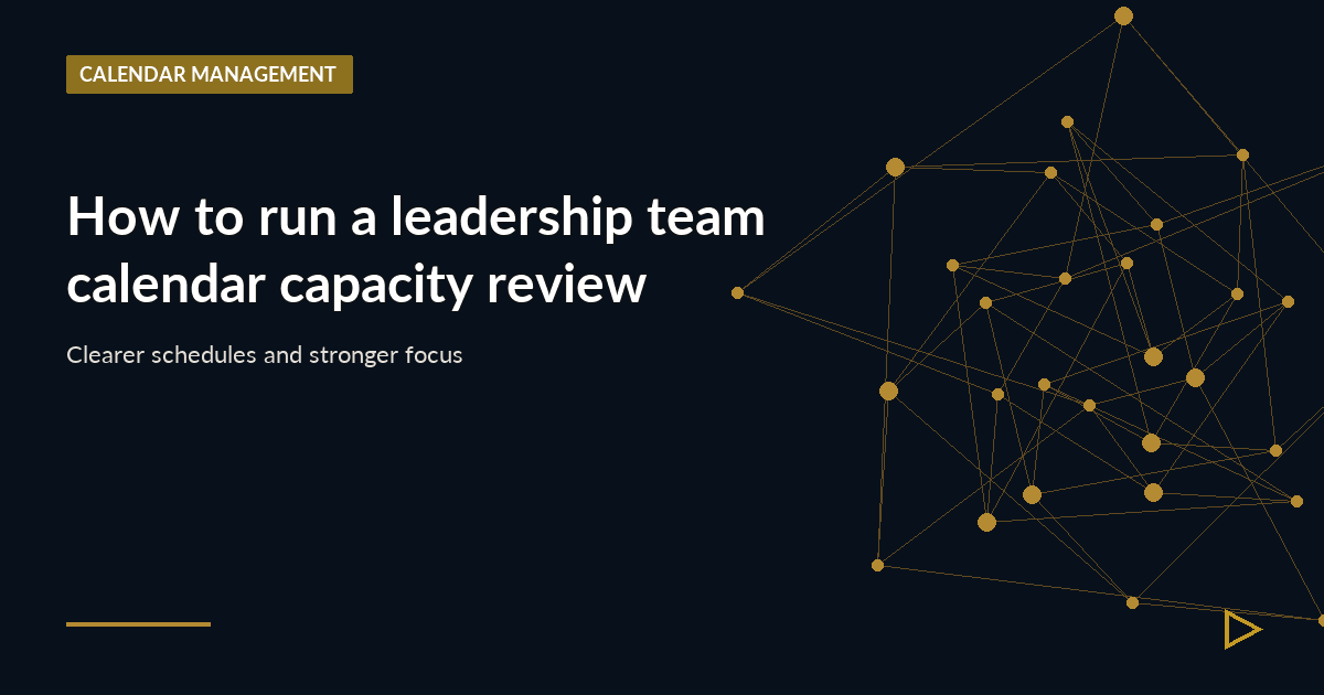 Illustration for How to run a leadership team calendar capacity review