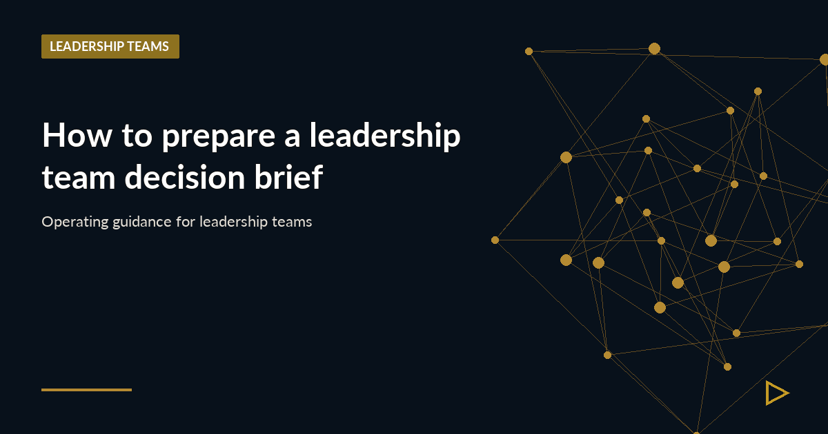 Illustration for How to prepare a leadership team decision brief