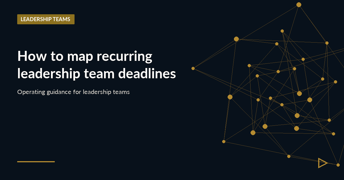 Illustration for How to map recurring leadership team deadlines