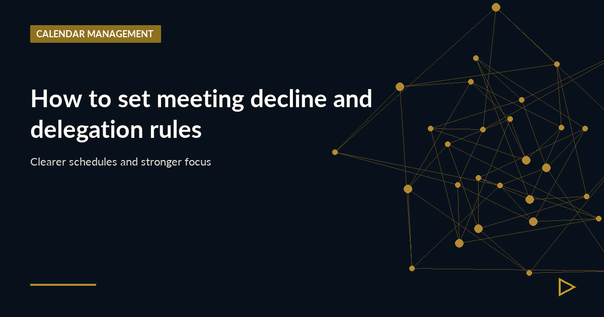 Illustration for How to set meeting decline and delegation rules