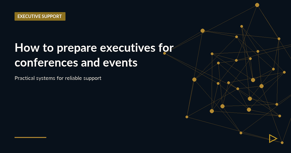 Illustration for How to prepare executives for conferences and events