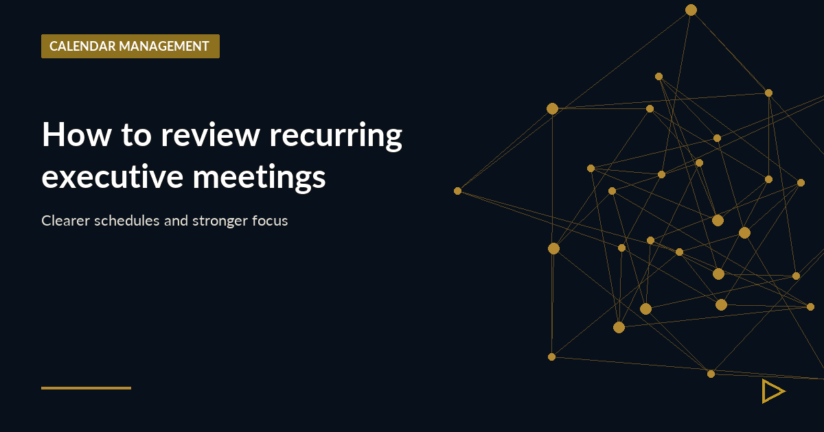 Illustration for How to review recurring executive meetings