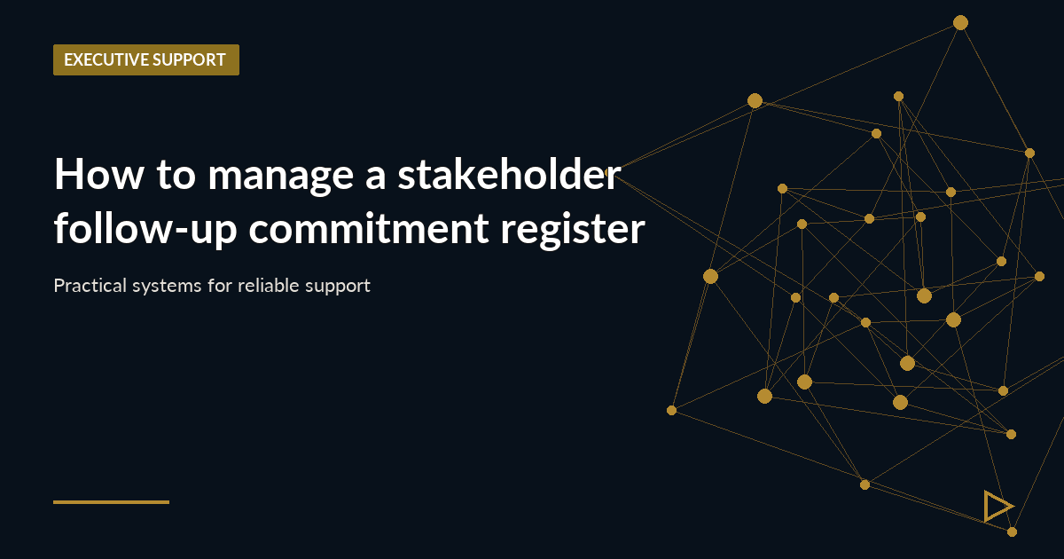 Illustration for How to manage a stakeholder follow-up commitment register