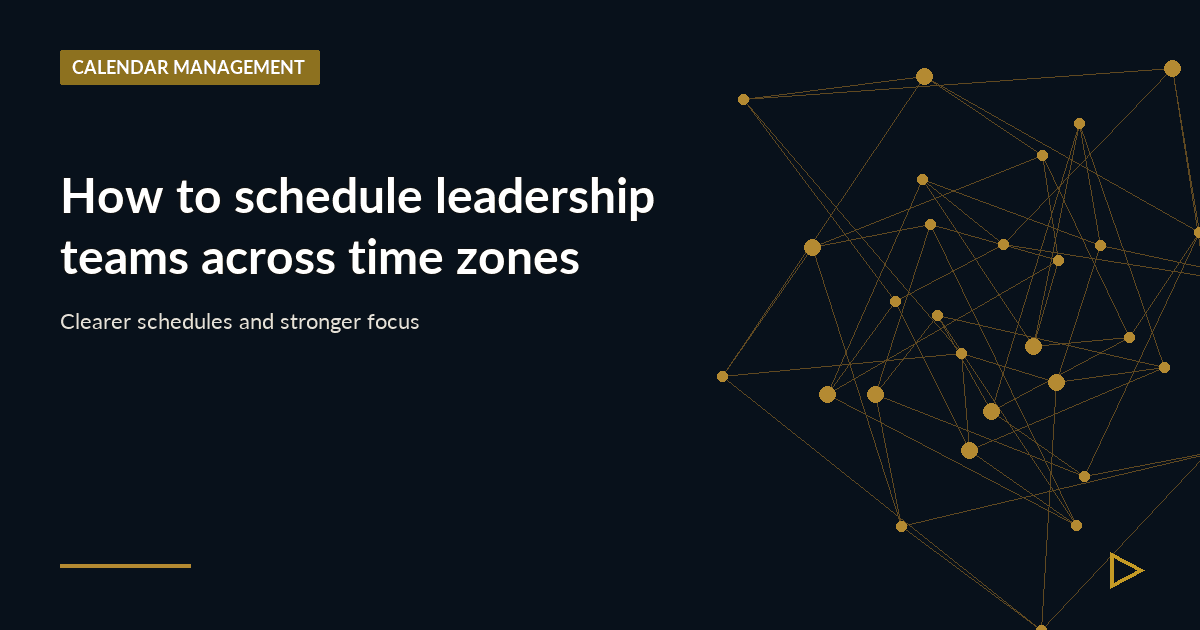 Illustration for How to schedule leadership teams across time zones
