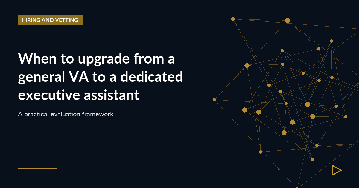 Illustration for When to upgrade from a general VA to a dedicated executive assistant