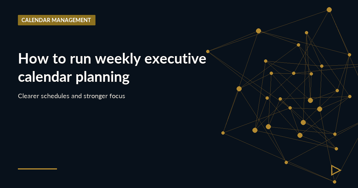 Illustration for How to run weekly executive calendar planning