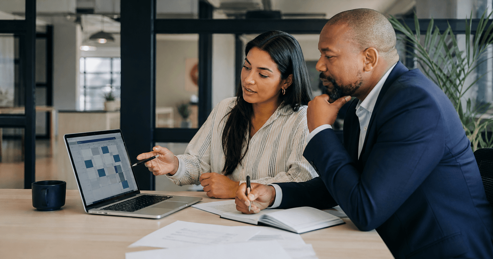 Executive assistant and operations leader assessing administrative tasks for remote delivery